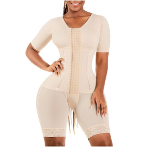 Full Faja with Sleeve and Built-in Bra Bling Shapers 938BF