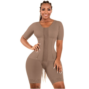 Full Faja with Sleeve and Built-in Bra Bling Shapers 938BF