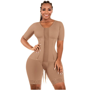 Full Faja with Sleeve and Built-in Bra Bling Shapers 938BF