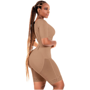 Full Faja with Sleeve and Built-in Bra Bling Shapers 938BF